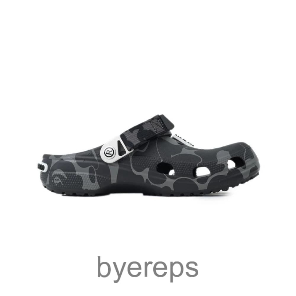 Bape X Crocs Classic Clog Abc Camo Black