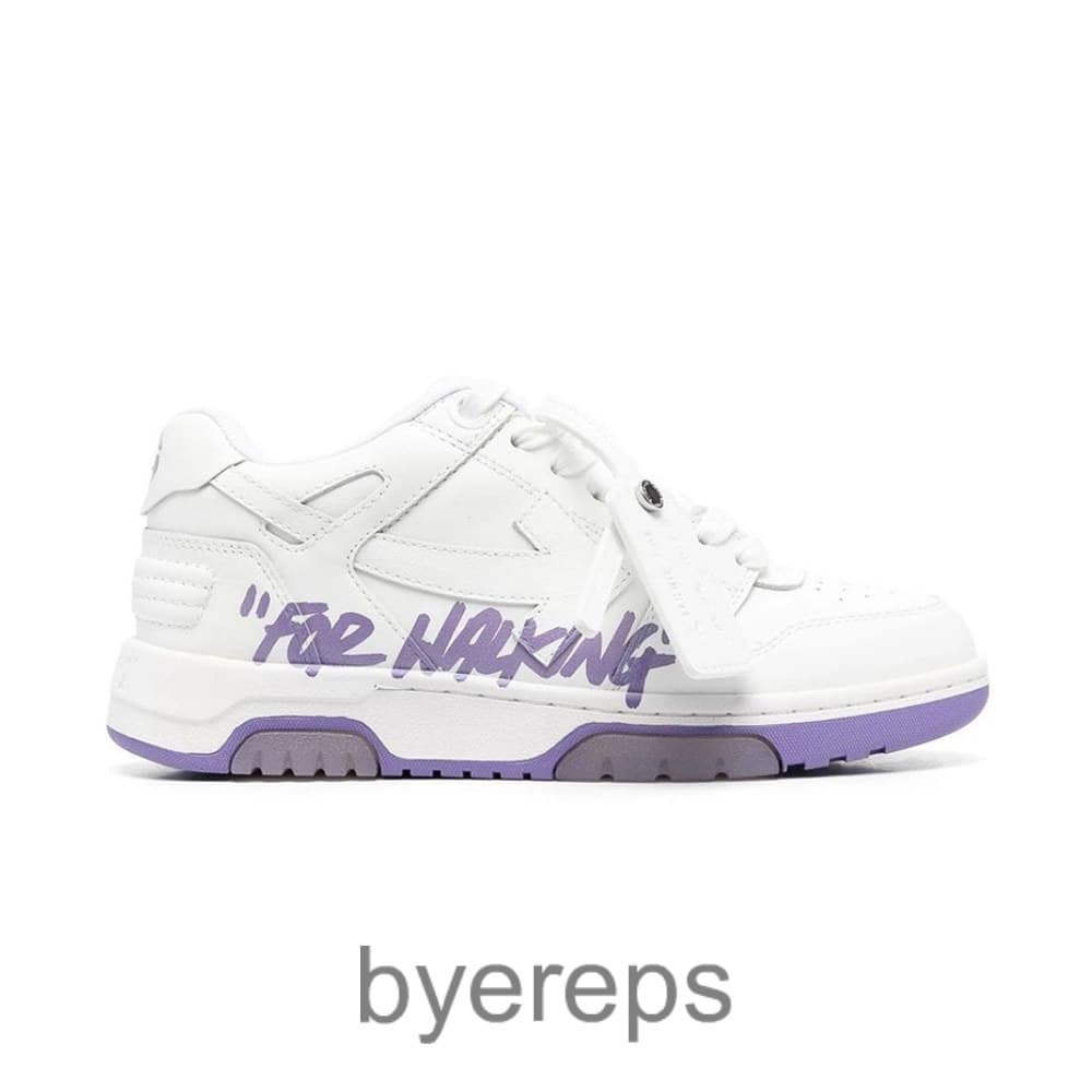 Off-White Out Of Office For Walking Low Tops White Lila